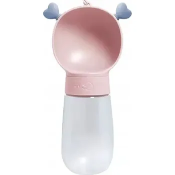 Miska pro psa Cestovní láhev na vodu pro psy - růžová