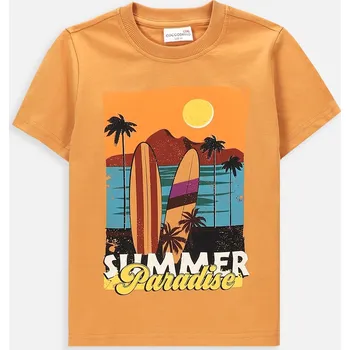 Chlapecké tričko Tričko pro chlapce vel. 110 hnědé Coccodrillo WC4