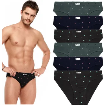 Slipy 6x Pánské slipy Bavlněné Slipy 100% Bavlna Klasické slipy MORAJ L