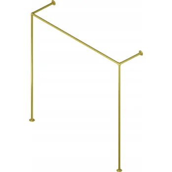 Věšák TYČ NA OBLEČENÍ VĚŠÁK NA ZEĎ LOFT MASIVNÍ fi 25mm HOTSE ZLATÁ