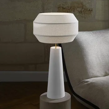 Lampička MARKET SET stolní lampa Cosiness, 85 cm, bílá, kov/látka - Výška stínidla na lampu 28 cm 1 x 15 W LED - Doprava zdarma