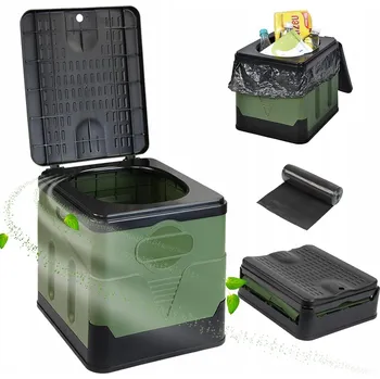 Turistická toaleta 25L Přenosné WC Sedátko Box Snadná přeprava