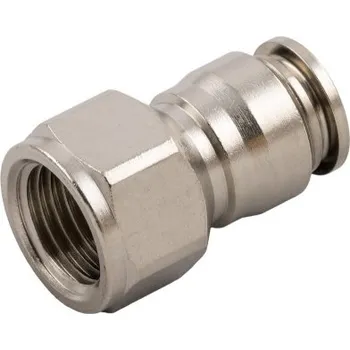 Celokovová mosazná přímá přípojka vnitřní G 1/2" - pro trubku PA 12 (kovová)