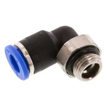 Hadicová přípojka koleno 90° se závitem G3/8" - pro trubku PA 8