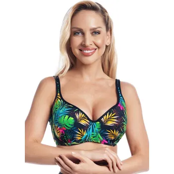 Dámské plavky Horní díl plavek Sumba P1201 černo-zelený - Fantasy 75E