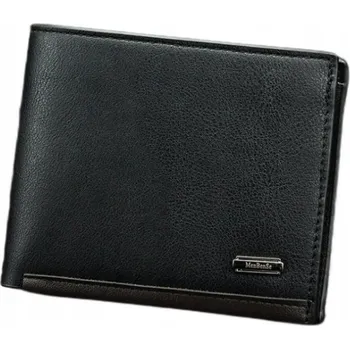 Peněženka Portfel Męski Kožená Černá Skládací Elegantní P57