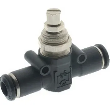 Hadicová spojka jednocestný škrticí ventil přímý PA 6/6