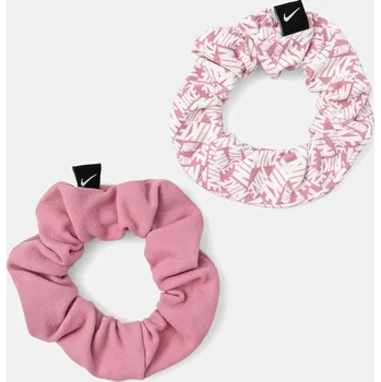 Vlasové gumičky Nike 2-pack růžová barva, N.101.2763.631.OS 34X, vel. ONE SIZE