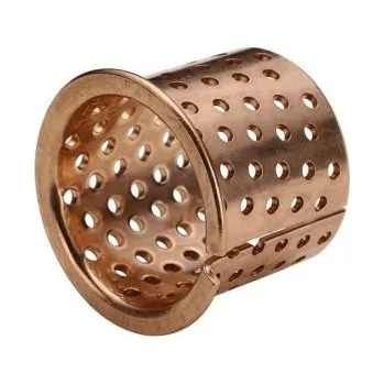 Přírubové kluzné pouzdro 35/39/50x30 - bronzové s mazacími otvory