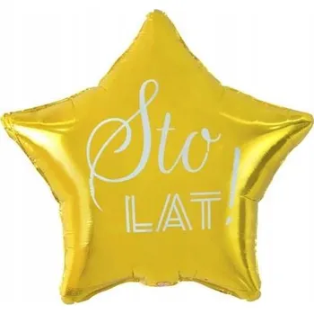 Balónek Fóliový balónek hvězda zlatý Sto Let 45 cm