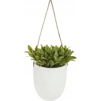 umělá květina UMĚLÁ ROSTLINA v květináči závěsná juka 13x38,5 cm