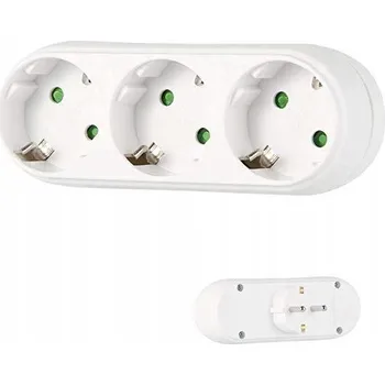 Elektrická zásuvka 3 ZÁSUVKY Adaptér / redukce napájení EU Standardní EU zástrčka