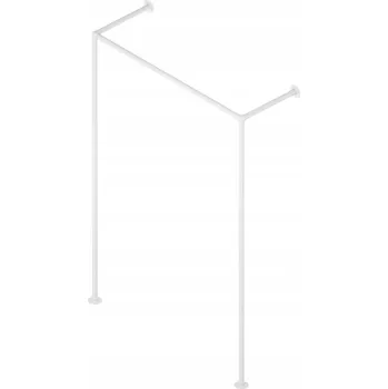 Věšák TYČ NA OBLEČENÍ VĚŠÁK NA ZEĎ LOFT PEVNÁ fi 25mm HOTSE BÍLÁ