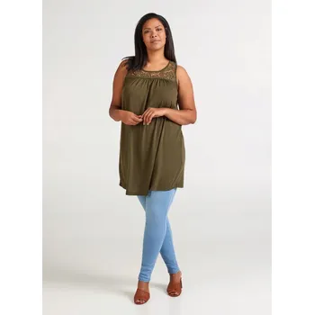 Dámské šaty AM3273 KRAJKOVÁ TUNIKA TOP ŠATY ZIZZI M-46/48