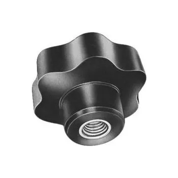 Matice Utahovací matice hvězdicová černá Duroplast D=50 - M8