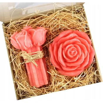 Svíčka Dekorativní parafinová svíčka bez vůně Drobo 2 ks