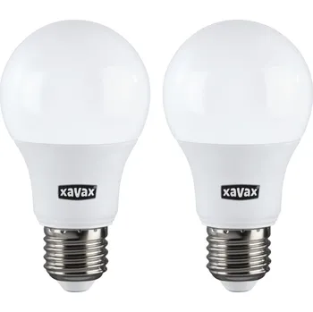 Žárovka Xavax LED žárovka, E27, 806 lm (nahrazuje 60 W), teplá bílá, 2 ks v krabičce (cena za balení)