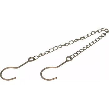 Obraz KOVOVÝ ŘETĚZ 60 cm řetízek pro lucerny a svícny, zavěšení, 2 háčky