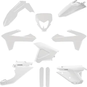 Sada plastů (FULL KIT) SHERCO SE / SEF '25, v sadě plast světla a kryty tlumičů (bílá),POLISPORT