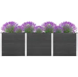 Zahradní vyvýšený záhon 300 x 100 x 91 cm WPC šedý Šedá318102