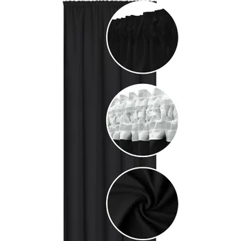 Závěs Hotový závěs na žabky 145x240 dlouhý závěsy hotové hladké matné do obýváku