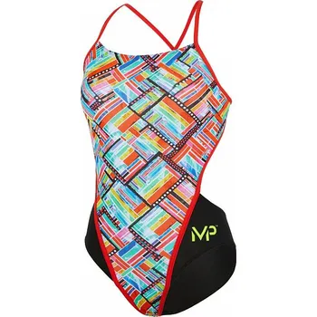 Dámské plavky AQUA SPHERE Dámské plavky SUBWAY OPEN BACK ZELENÁ|ČERVENÁ