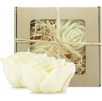 Svíčka Dekorativní parafinová svíčka bez vůně Drobo 2 ks