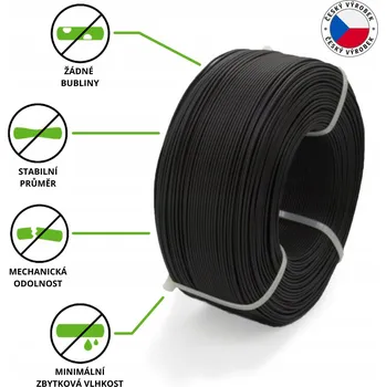 3D tisk PLA filament 3D FOX 1,75 mm 1 kg černý