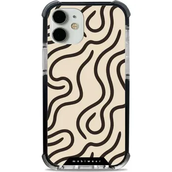 Pouzdro na mobilní telefon Odolný obal Mobiwear MagSafe Elite Bumper - Apple iPhone 12 Mini - DA60D Linky (Odolný kryt, pouzdro, obal Mobiwear Elite Bumper na mobil Apple iPhone 12 Mini - DA60D Linky, materiál Plast + TPU silikon + kov - zesílená ochrana telefonu, podpora MagSafe,)