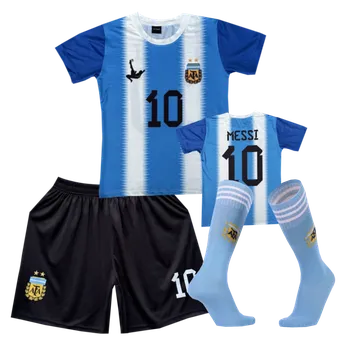 Fotbal Numberoplus Dětský fotbalový dres + fotbalové ponožky - Argentina Lionel Messi 10 Velikost: 16 let (vel.166-172)