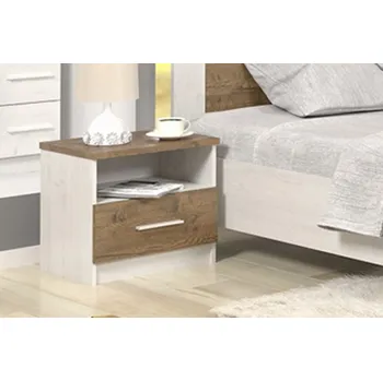 Noční stolek VerDesign REBEKA set 2 nočních stolků, borovice andersen/dub april