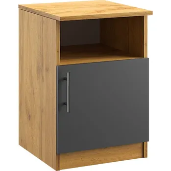 Kancelářská sestava VerDesign KANTOR KIT skříňka do kanceláře N01, antracit / dub Apalačský