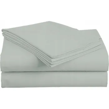 Prostěradlo PROSTĚRADLO TRADIČNÍ BEZ GUMIČKY BAVLNĚNÝ SATÉN 140X200 SVĚTLE ŠEDÉ