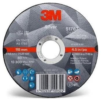 Řezný kotouč Řezný kotouč 125 x 2,5 x 22,23 mm 3M Silver typ 42