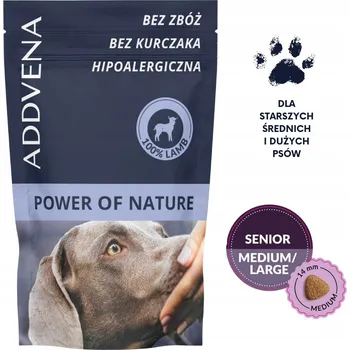 Krmivo pro psa ADDVENA POWER Senior Medium 100g Bezobilné krmivo pro starší psy - VZOREK