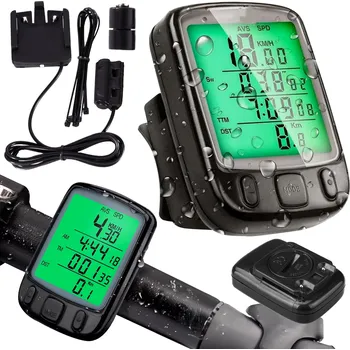 Tachometr Voděodolný rychloměr Počítač Cyklopočítač , 25 funkcí