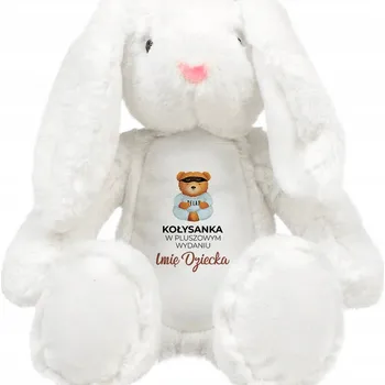 plyšák KRÁLÍČEK PLYŠÁK Pro Dítě Personalizovaný DEN NAROZENÍ Modrý Vzor