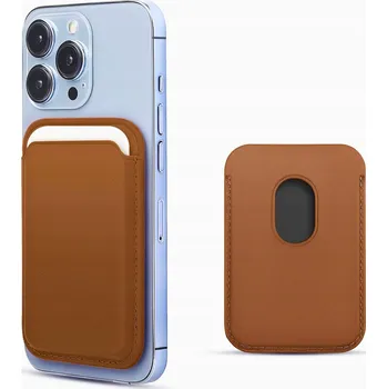 Pouzdro na mobilní telefon KOŽENÁ PENĚŽENKA MAGSAFE PRO APPLE IPHONE 15 14 13 12 PRO MAX PLUS MINI
