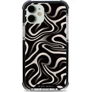 Pouzdro na mobilní telefon Odolný obal Mobiwear MagSafe Elite Bumper - Apple iPhone 12 Mini - DA63D Vlnky a linky (Odolný kryt, pouzdro, obal Mobiwear Elite Bumper na mobil Apple iPhone 12 Mini - DA63D Vlnky a linky, materiál Plast + TPU silikon + kov - zesílená ochrana telefonu,)