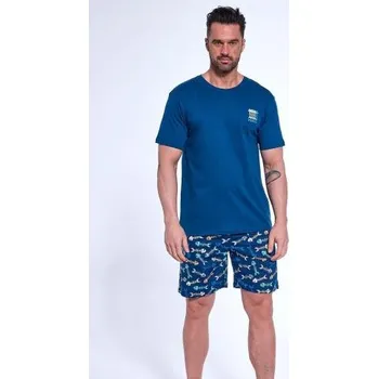Pánské pyžamo Pánské pyžamo Cornette 326/170 tm.modrá XL