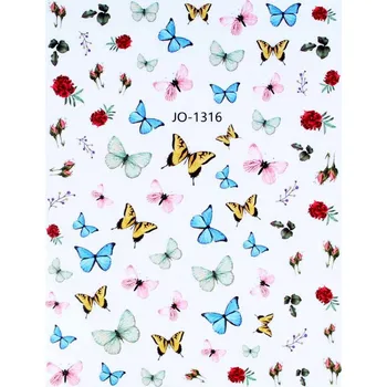 NehtyShop Nálepky na nehty - barevný motýl 1316