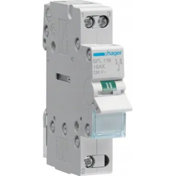 vypínač HAGER Modulární přepínač napájení I-II 1P 16A 230VAC SFL116