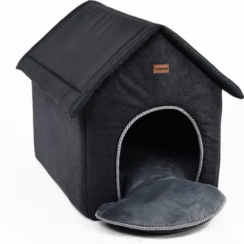 Pelíšek pro psa Lauren Design Bouda Stela, antracit