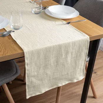 ubrus Mušelínový běhoun na stůl MSN-018 Světle vanilkový 20x120 cm