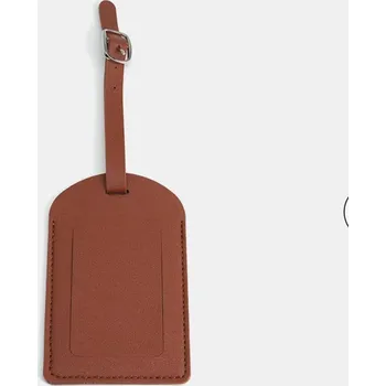 Příslušenství k zavazadlu Koženková jmenovka / visačka na kufr - hnědá