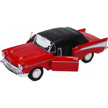 autíčko Chevrolet Bel Air 1957 kabriolet 1:34 WELLY červený