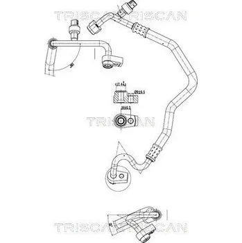 Vedení klimatizace Vysokotlaké / nízkotlaké vedení, klimatizace TRISCAN 9010 16026