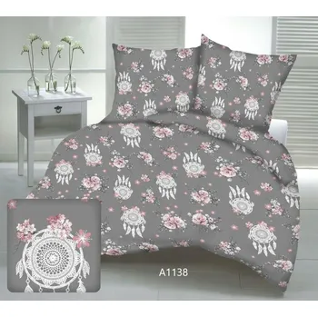 Povlečení Krepové povlečení A1138 šedé 8177 160x200 KARO