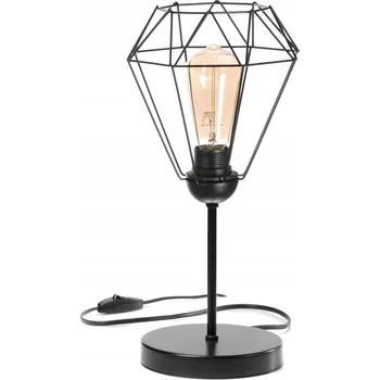 Lampička STOLNÍ NOČNÍ LAMPIČKA Z MODERNÍHO DRÁTU DIAMANTOVÁ BRILIANTOVÁ LED EDISON E27