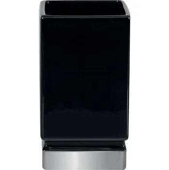 SPIRELLA Spirella kelímek na kartáčky ROMA, černý, keramika, stříbrný podstavec, 10.17972